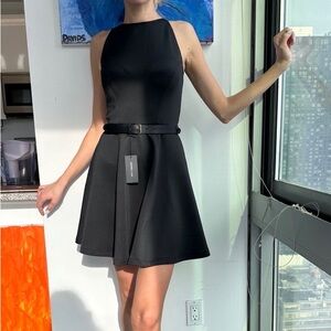 Ted Baker sleeveless full skirted black dress size 1 New with tags